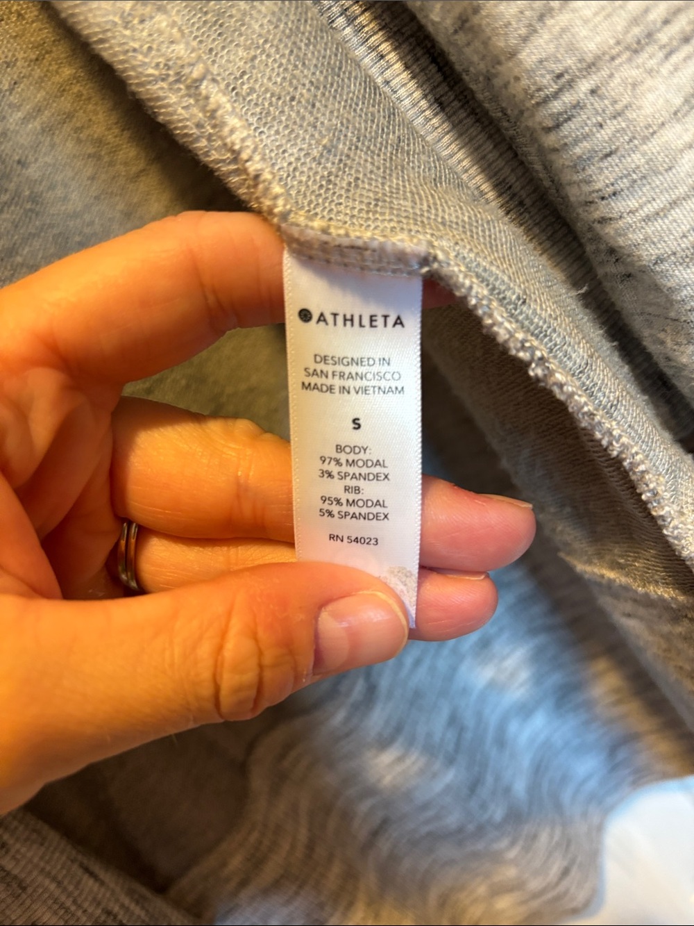 Athleta Pranayama Wrap Cardigan Heathered Gray Open-Front Women's Cardigan Small - Picture 3 of 4